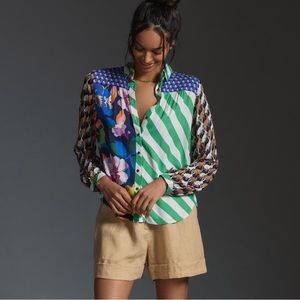 The Paz Buttondown Shirt by Maeve Anthropologie new top